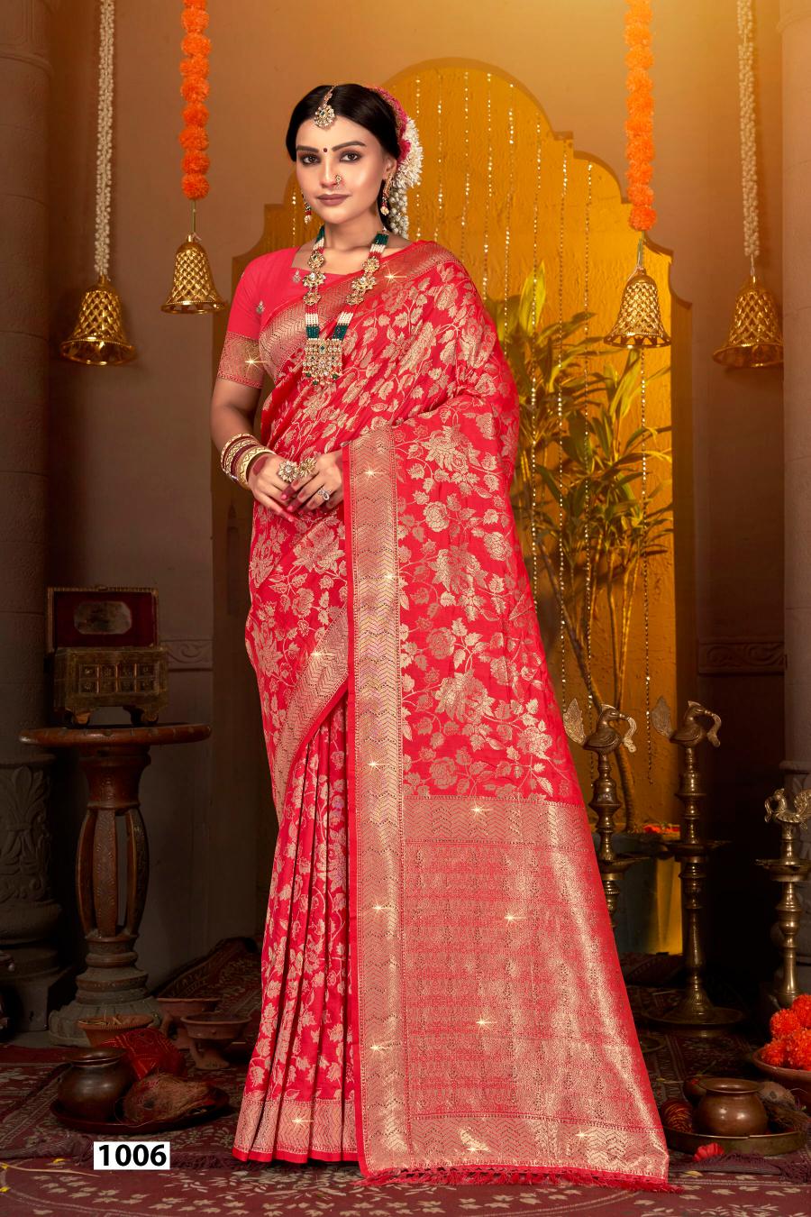 Saroj Dulhan silk swarovski vol.6 Soft silk saree in surat with price wholesale