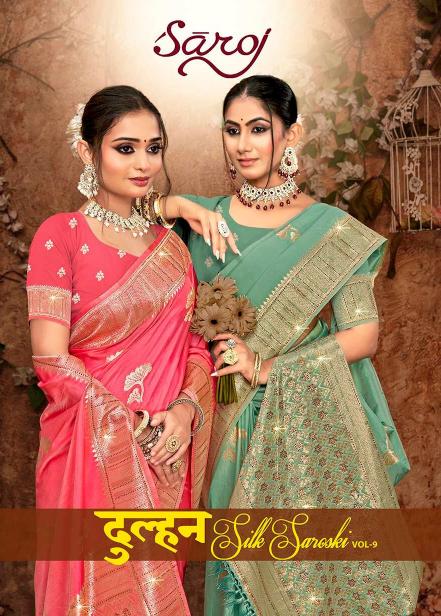 Saroj Dulhan silk swarovski vol.9 Soft silk saree in surat with price wholesale