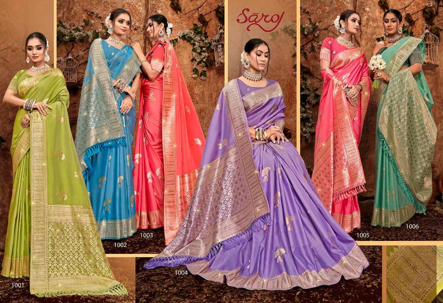 Saroj Dulhan silk swarovski vol.9 Soft silk saree in surat with price wholesale