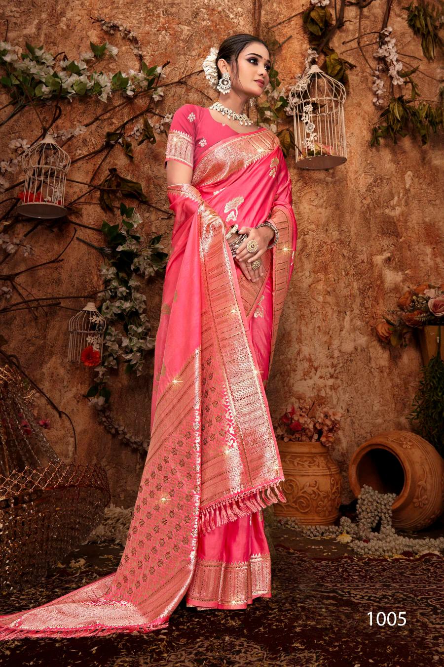 Saroj Dulhan silk swarovski vol.9 Soft silk saree in surat with price wholesale