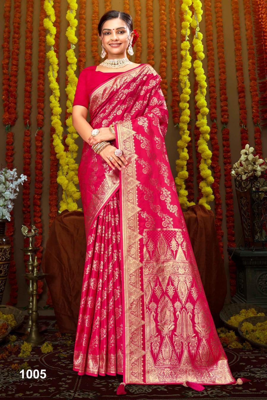 Saroj Milan Satin silk vol.3 Soft silk saree in surat with price wholesale