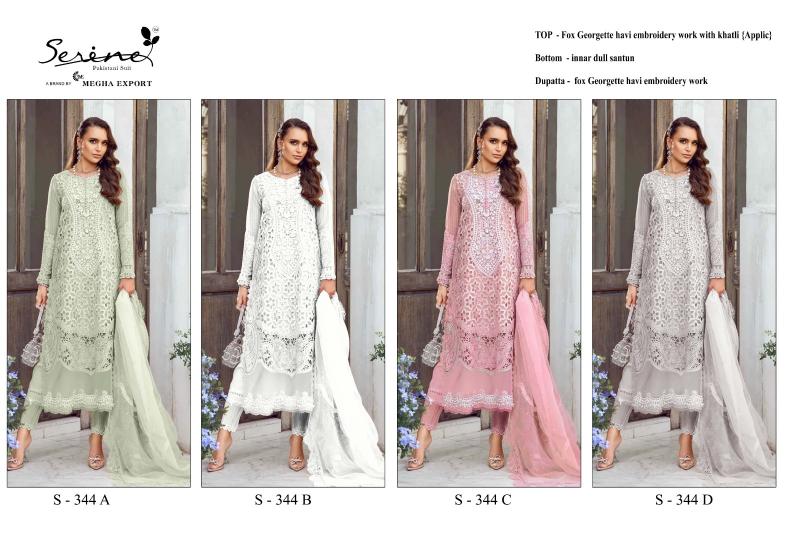 SERINE S 344 A-B-C-D Pakistani Suits Wholesale Catalog