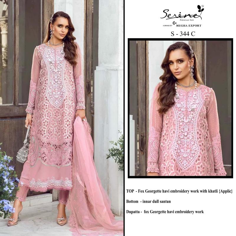 SERINE S 344 A-B-C-D Pakistani Suits Wholesale Catalog