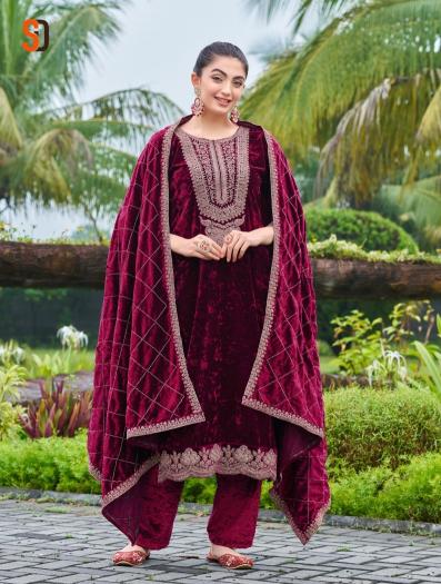 Shraddha Shahzadi Velvet Designer Salwar Suits Wholesale Catalog
