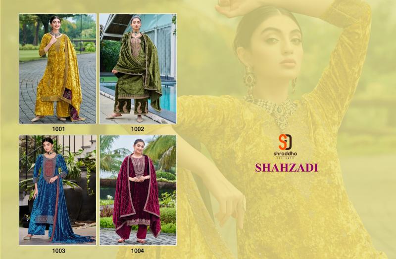 Shraddha Shahzadi Velvet Designer Salwar Suits Wholesale Catalog
