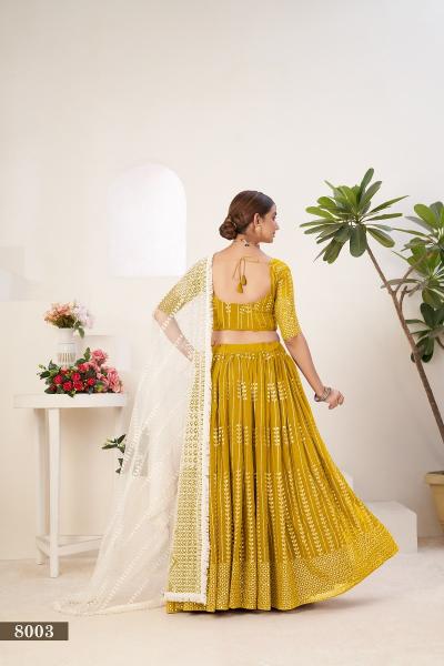 SIYA VOL-1 MUSTARD 8003 PREMIUM COLLECTION THIS WEDDING SEASON Lehenga choli Wholesale catalog