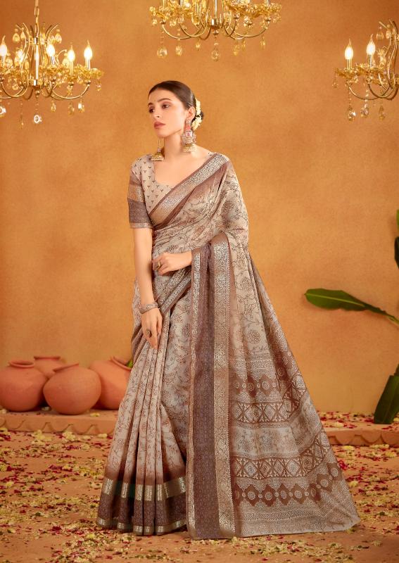 Sr Kalakruti Soft Cotton Printed Fancy Saree Wholesaler in Surat
