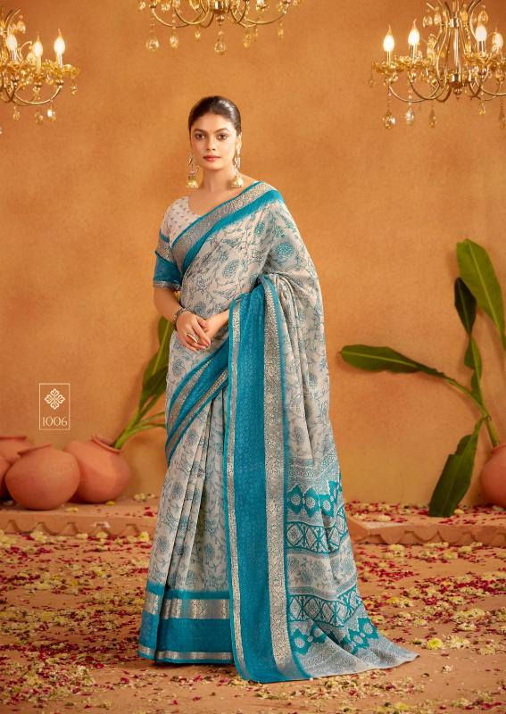 Sr Kalakruti Soft Cotton Printed Fancy Saree Wholesaler in Surat