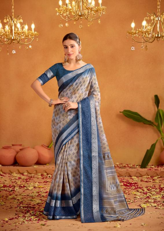 Sr Kalakruti Soft Cotton Printed Fancy Saree Wholesaler in Surat