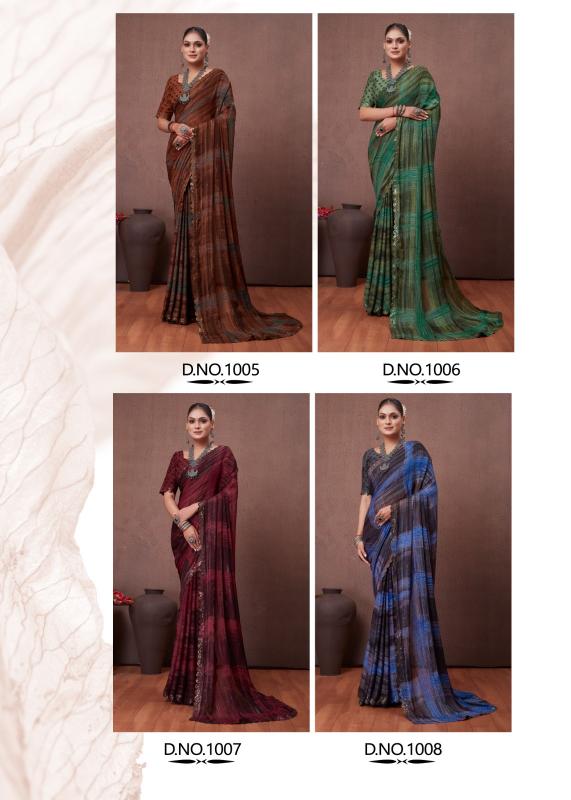 Stavan Cutwork Fancy Printed Saree Wholesale catalog