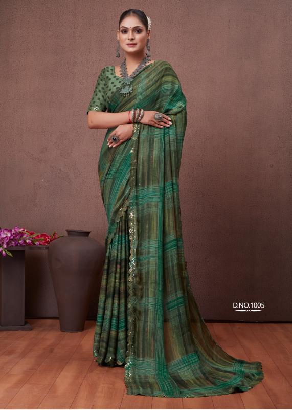 Stavan Cutwork Fancy Printed Saree Wholesale catalog