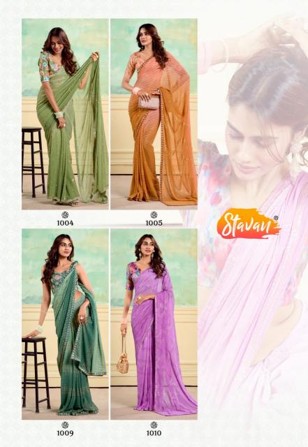 Stavan Nairobi Weightless Fancy Surat mein Saree ki Wholesaler