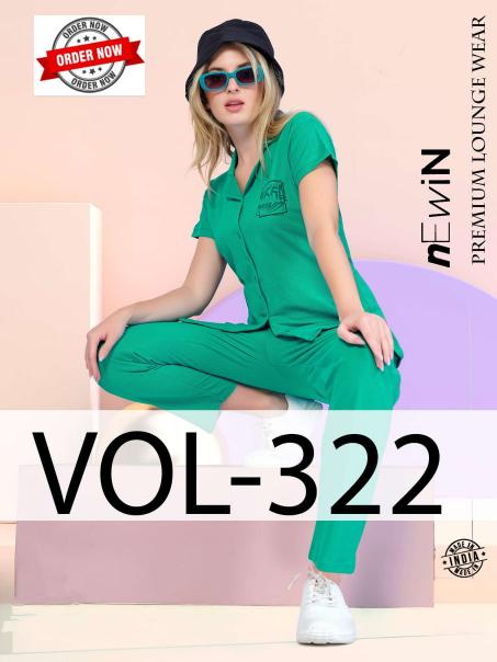 SUMMER SPECIAL COLLOR VOL.KN-322 Night Suits Wholesale catalog