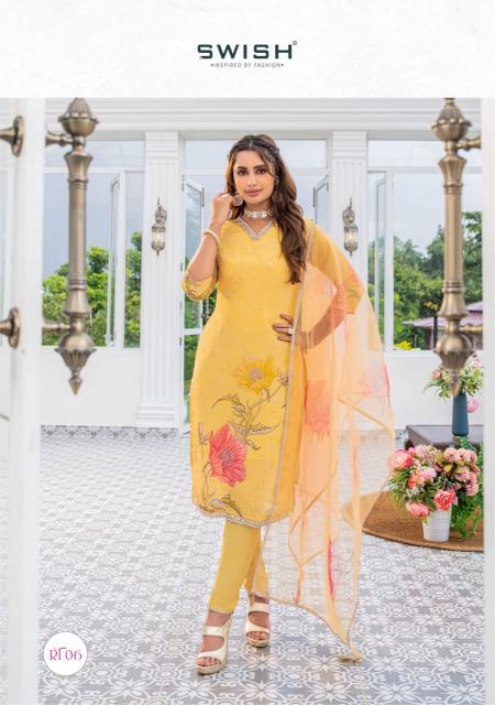 Swish Rich Tissue Best Knee Length Frock Kurtis Online India