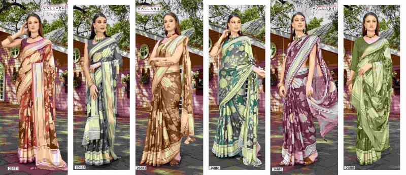 Vallabhi Jag Jeeva Vol 3 Brasso Fancy Saree shops in bardoli india