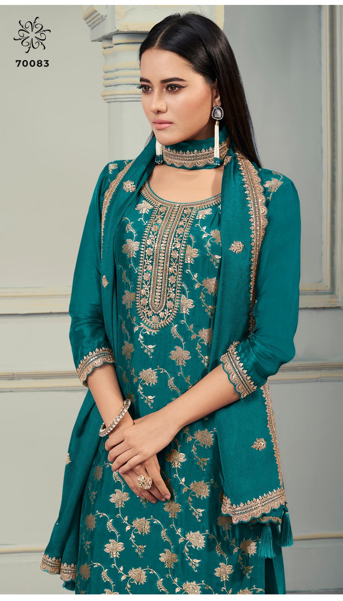 Vinay kuleesh Silky Vol 2 Emboridery Dress Material Wholesale Catalog
