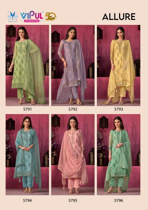 Vipul Allure Net Dress Material Wholesale