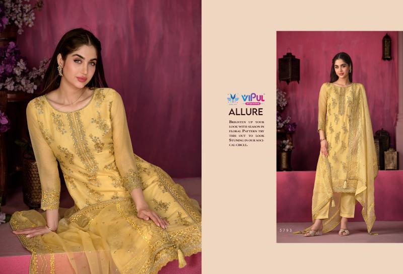 Vipul Allure Net Dress Material Wholesale