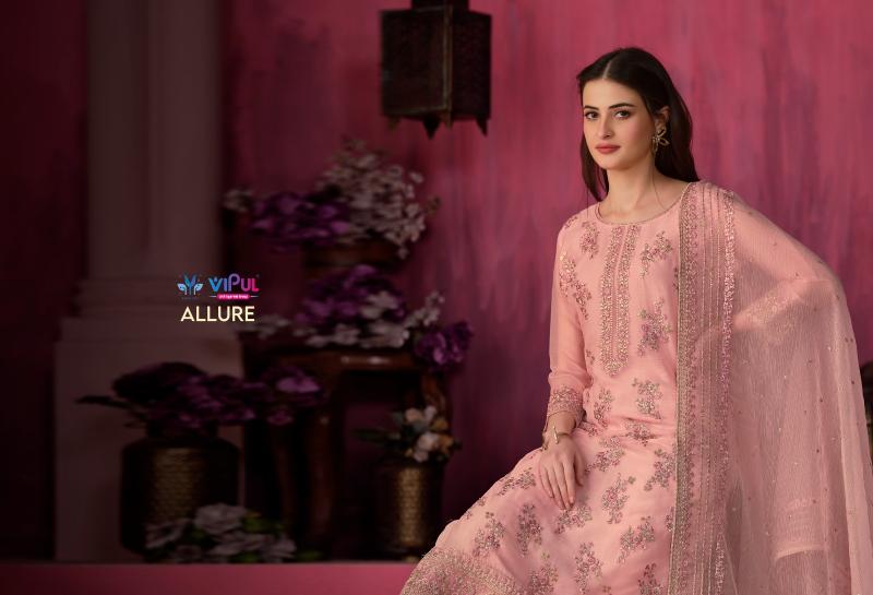 Vipul Allure Net Dress Material Wholesale