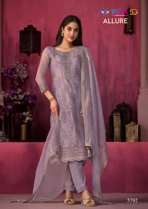 Vipul Allure Net Dress Material Wholesale