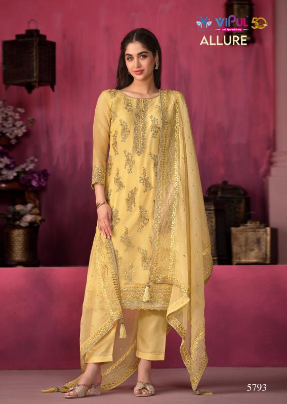 Vipul Allure Net Dress Material Wholesale