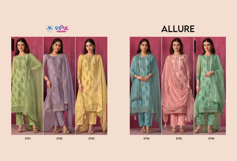 Vipul Allure Net Dress Material Wholesale