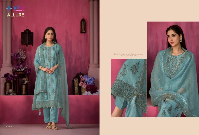 Vipul Allure Net Dress Material Wholesale