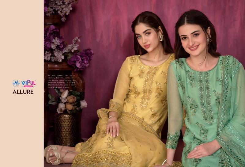 Vipul Allure Net Dress Material Wholesale
