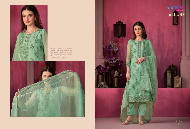 Vipul Allure Net Dress Material Wholesale