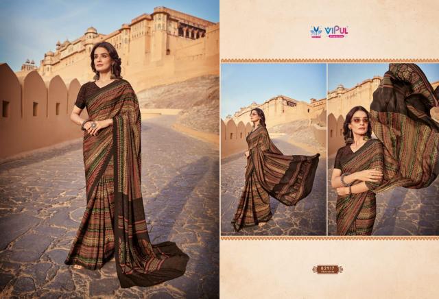 Vipul Crapy Colla Vol 22 Saree Wholesalers in Surat for Reseller