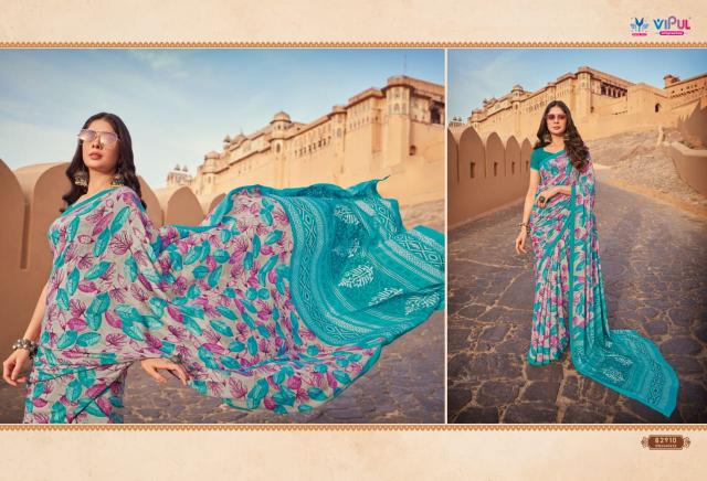 Vipul Crapy Colla Vol 22 Saree Wholesalers in Surat for Reseller