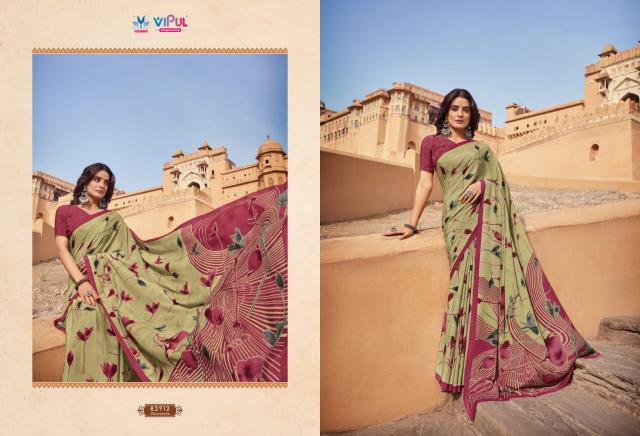 Vipul Crapy Colla Vol 22 Saree Wholesalers in Surat for Reseller