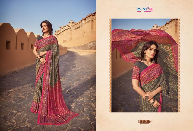 Vipul Crapy Colla Vol 22 Saree Wholesalers in Surat for Reseller