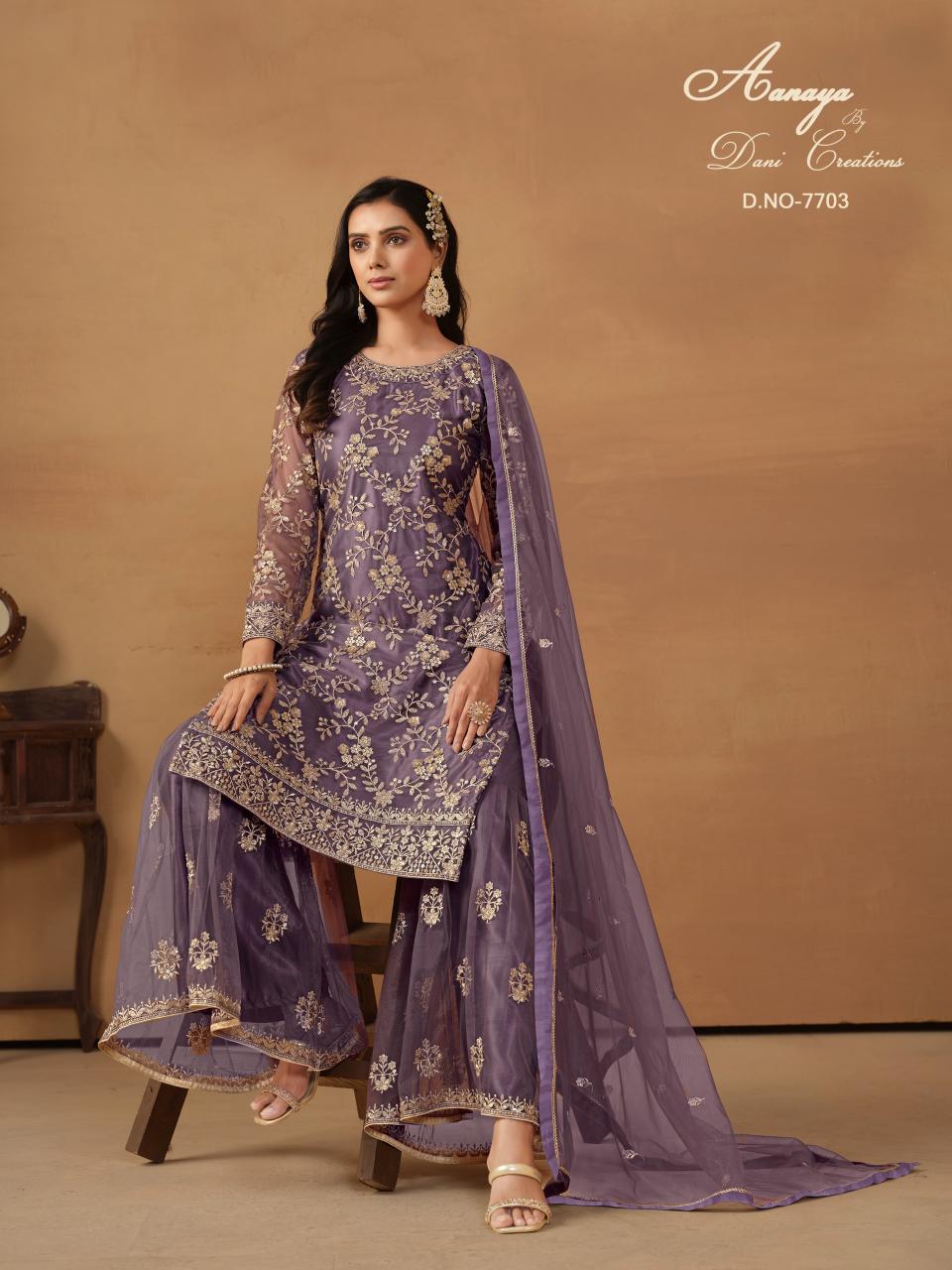 Aanaya Vol 177 Net Satin Pakistani Suits Wholsale Catalog