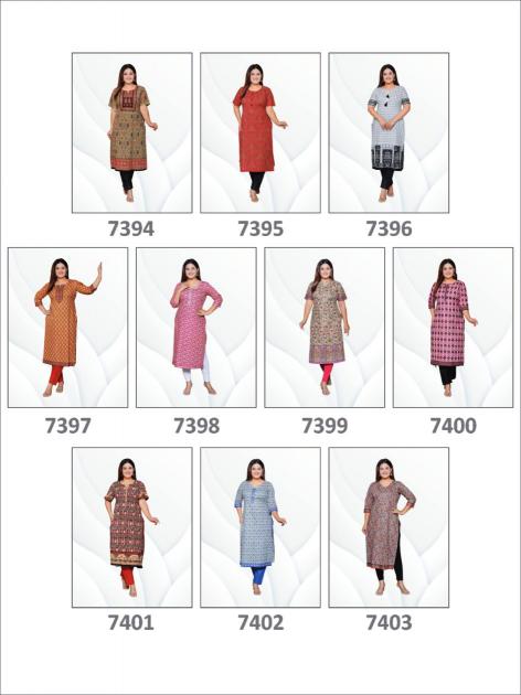 Aarvi Plus Size Vol-4 – Straight Kurtis - Wholesale Catalog