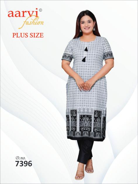 Aarvi Plus Size Vol-4 – Straight Kurtis - Wholesale Catalog