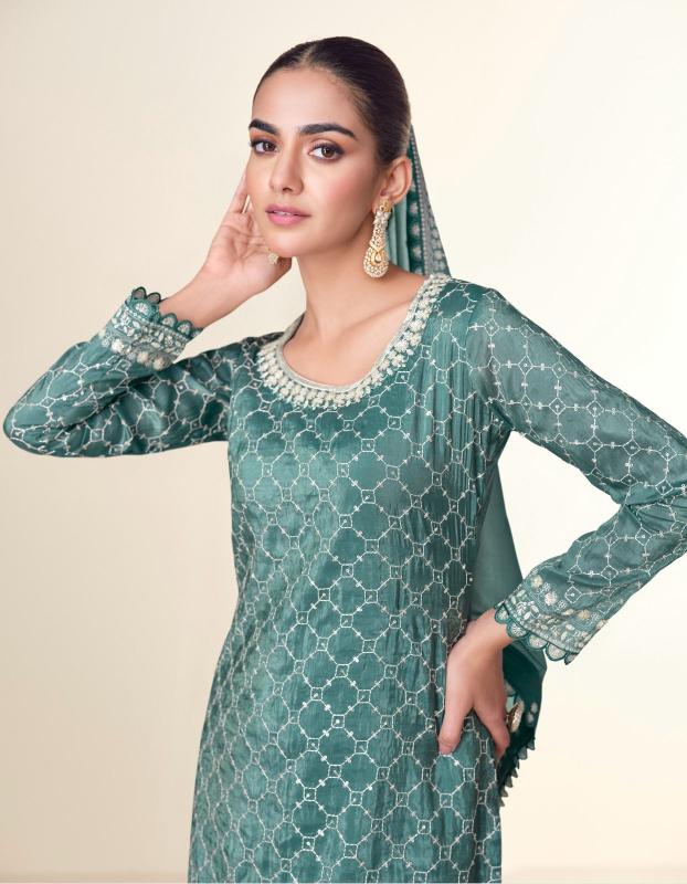 Aashirwad Ishita Premium Tissue Crush Salwar Kameez Wholesale Catalog