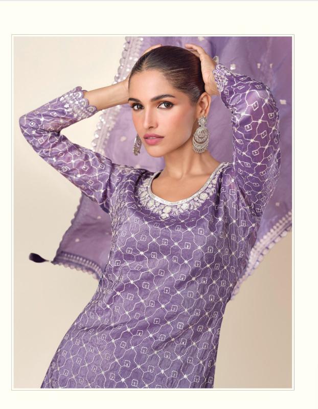 Aashirwad Ishita Premium Tissue Crush Salwar Kameez Wholesale Catalog