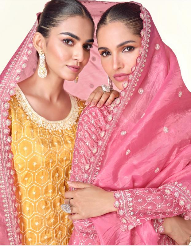 Aashirwad Ishita Premium Tissue Crush Salwar Kameez Wholesale Catalog