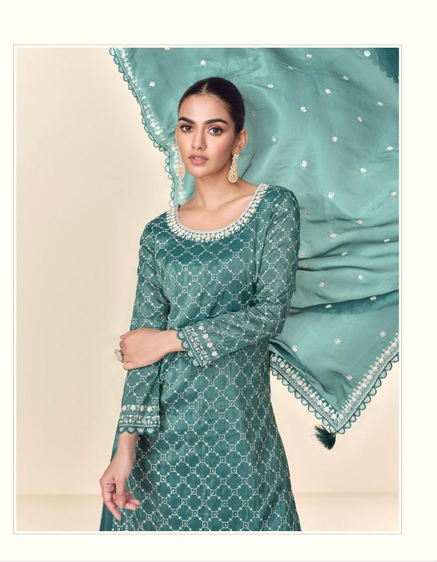 Aashirwad Ishita Premium Tissue Crush Salwar Kameez Wholesale Catalog