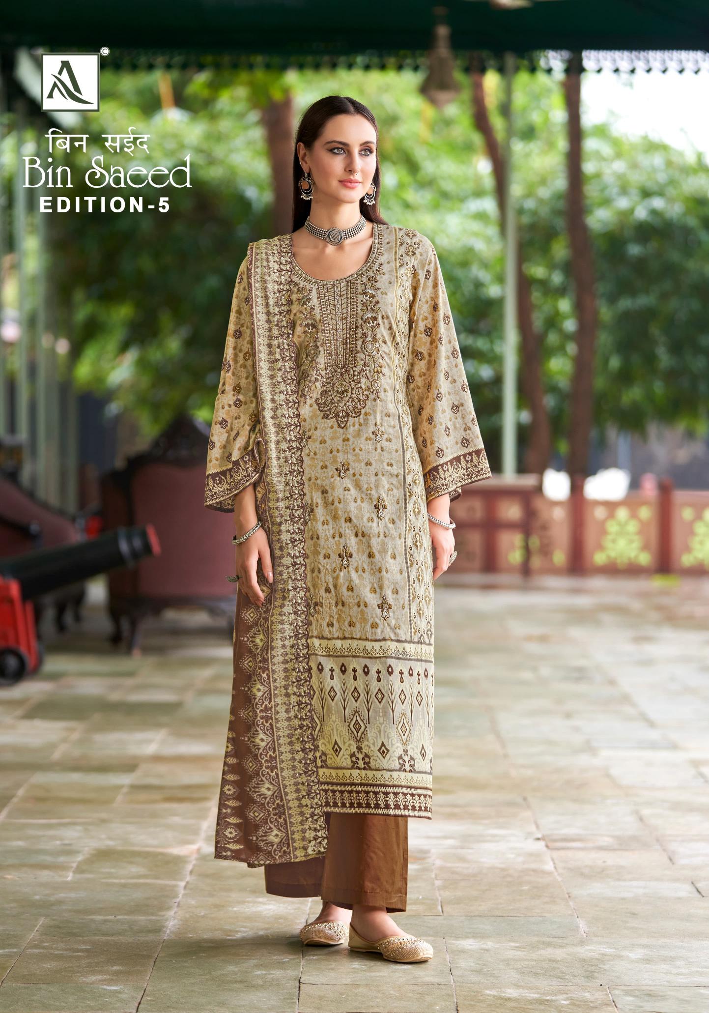 Alok Bin Saeed Vol 5 online dress materials at wholesale price