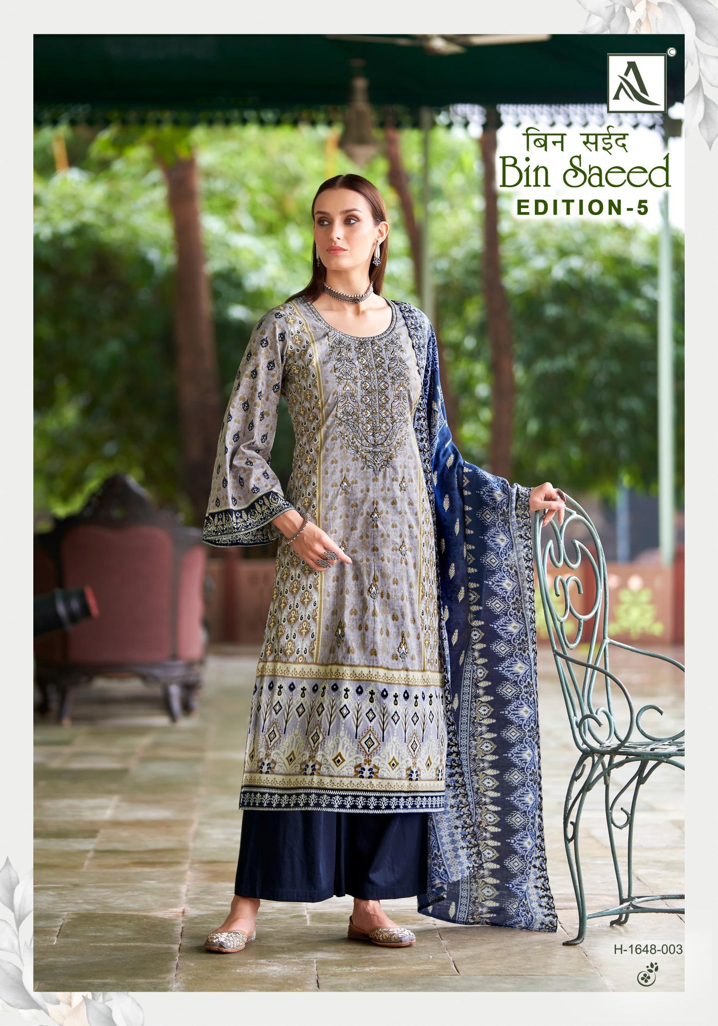 Alok Bin Saeed Vol 5 online dress materials at wholesale price