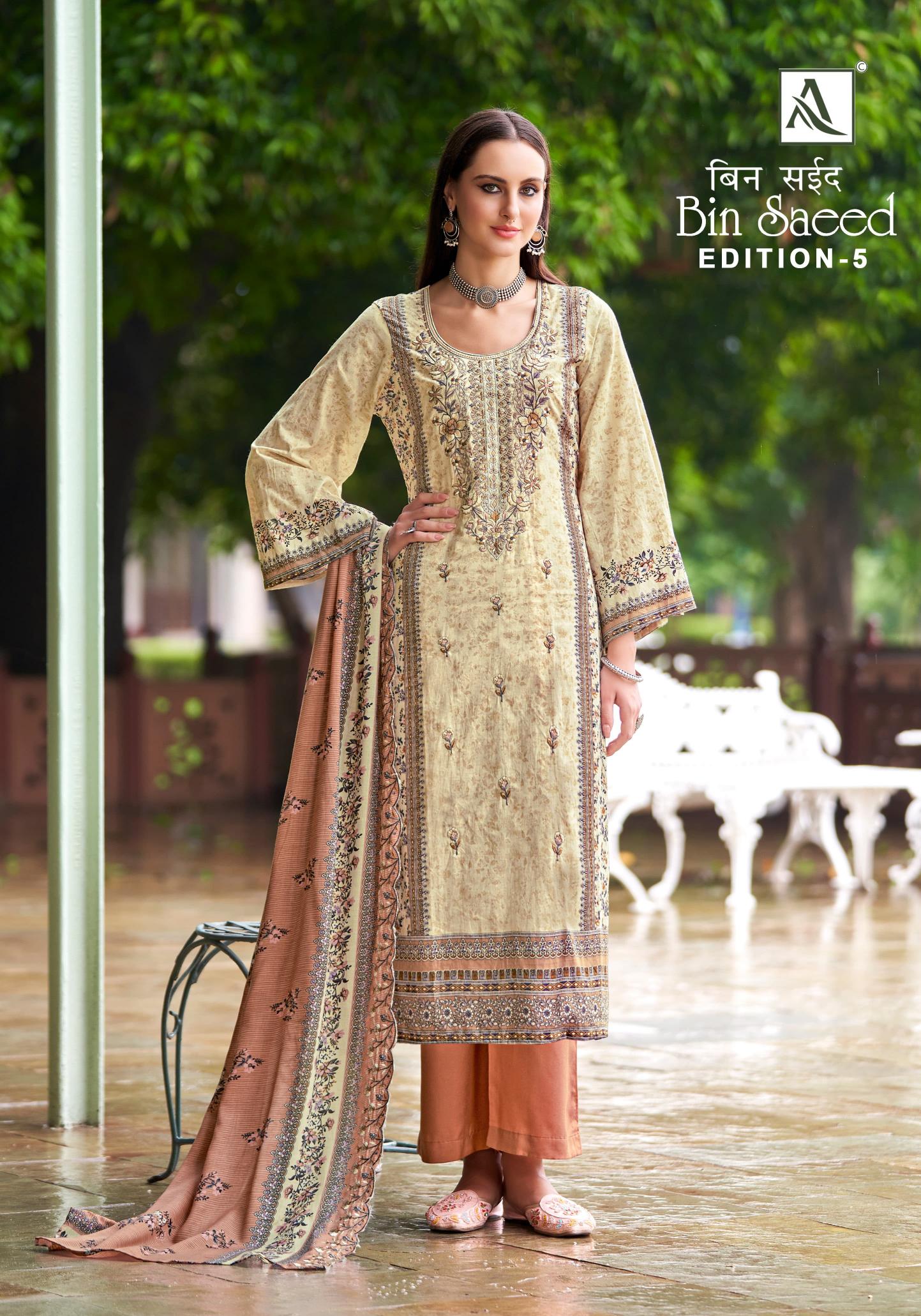 Alok Bin Saeed Vol 5 online dress materials at wholesale price