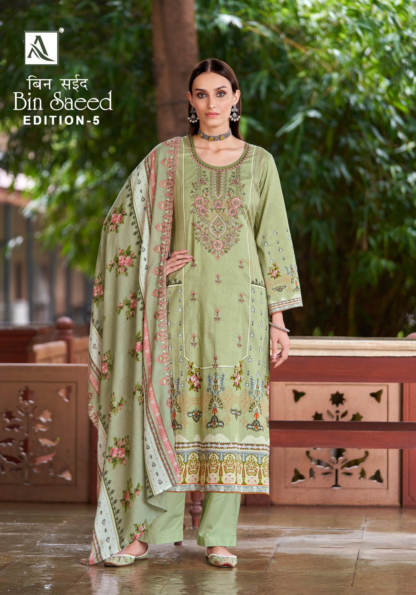 Alok Bin Saeed Vol 5 online dress materials at wholesale price