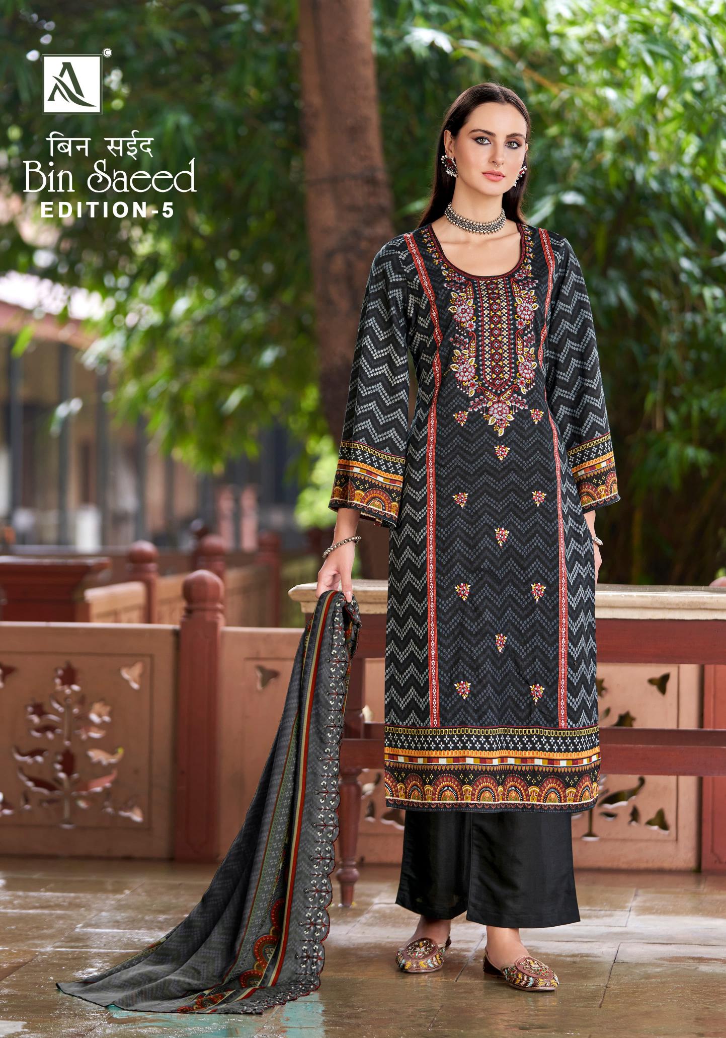 Alok Bin Saeed Vol 5 online dress materials at wholesale price