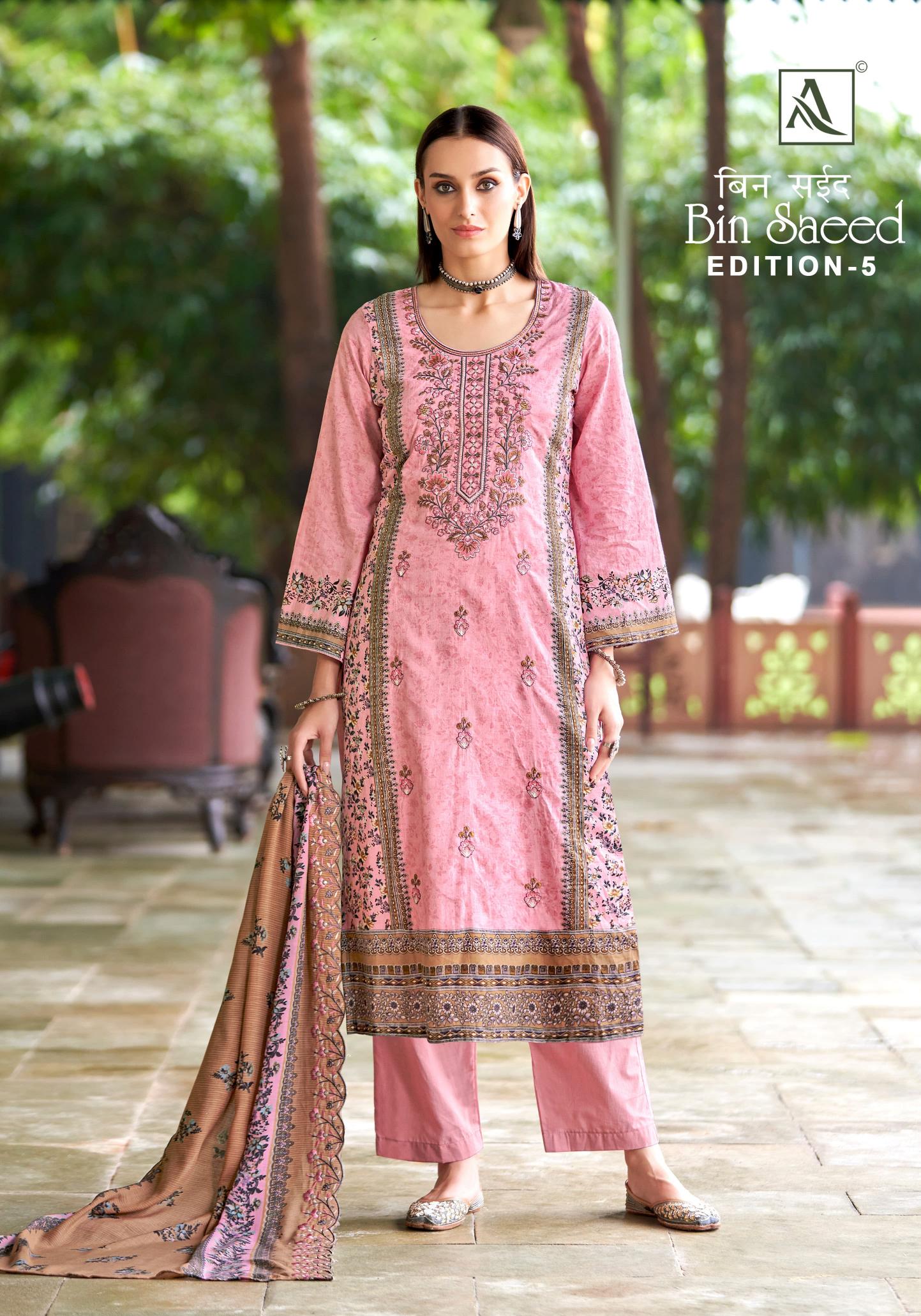 Alok Bin Saeed Vol 5 online dress materials at wholesale price