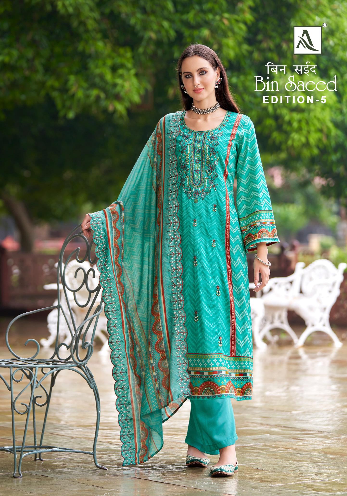 Alok Bin Saeed Vol 5 online dress materials at wholesale price