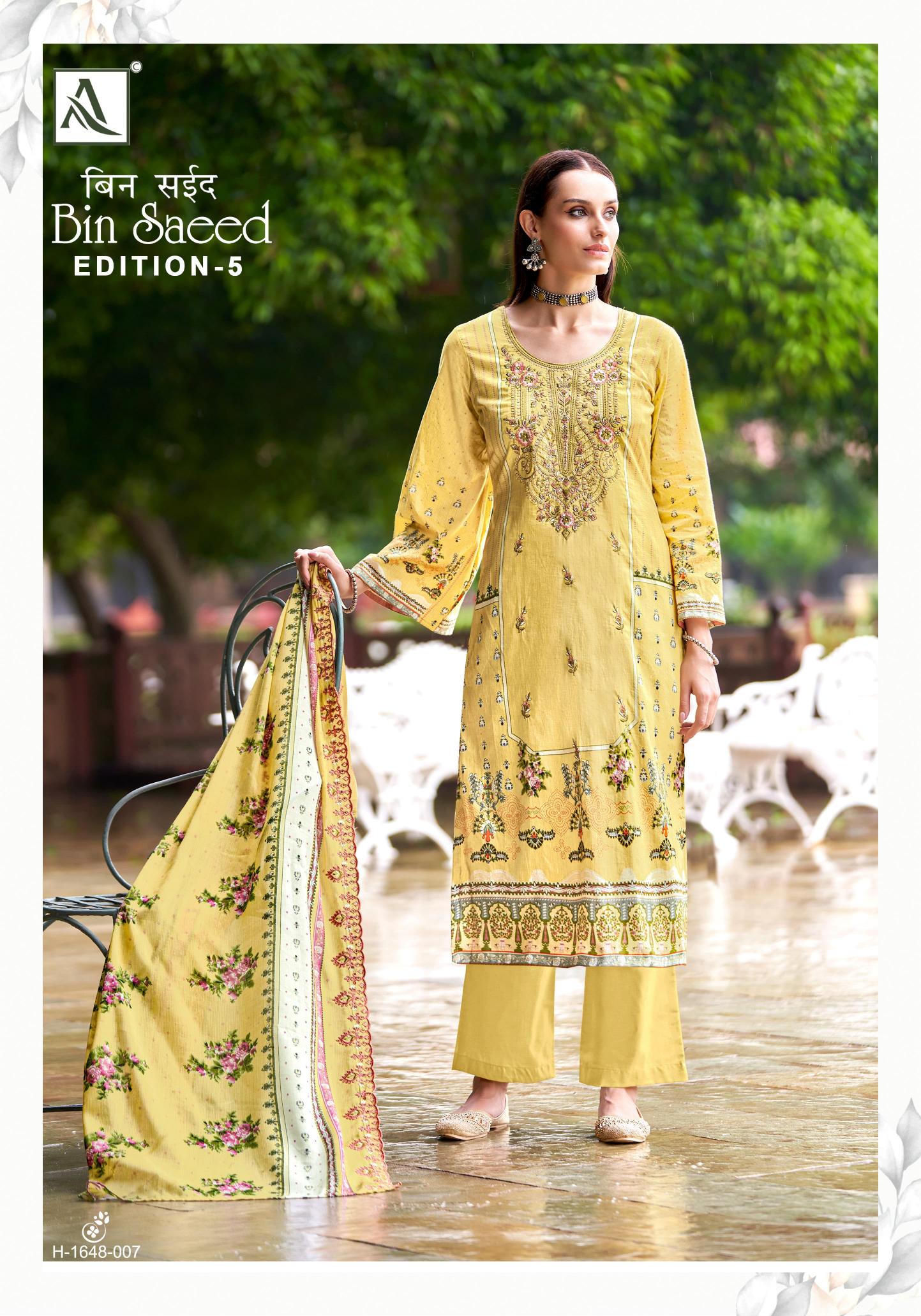 Alok Bin Saeed Vol 5 online dress materials at wholesale price