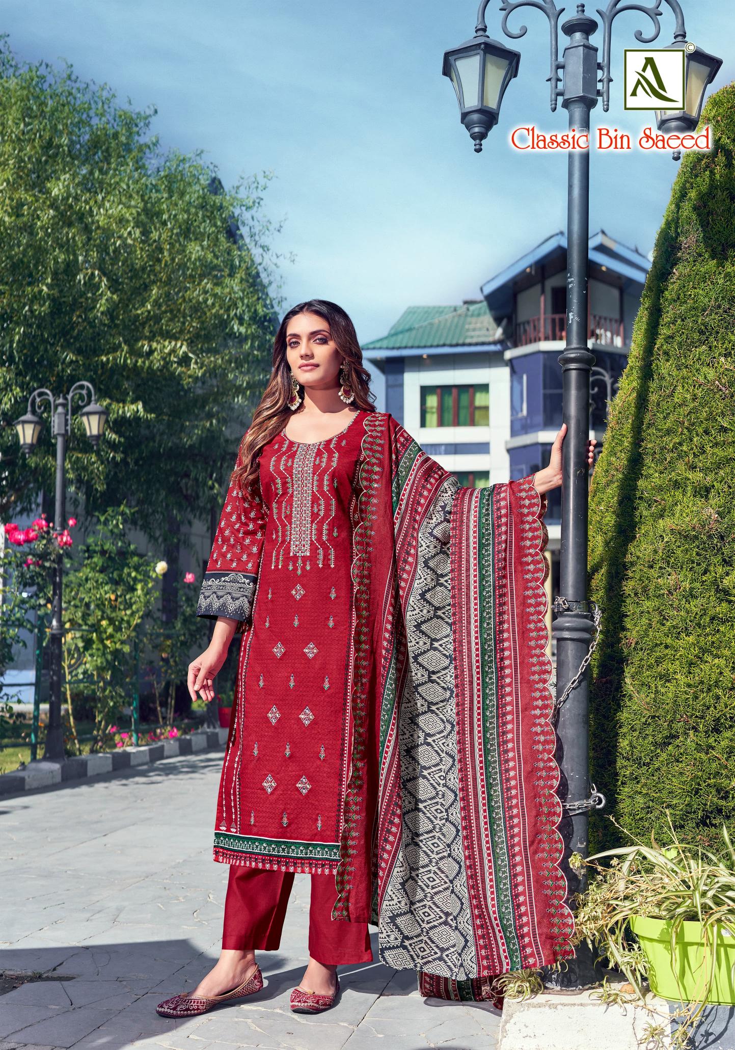 Alok Classic Bin Saeed ladies dress materials wholesale hyderabad