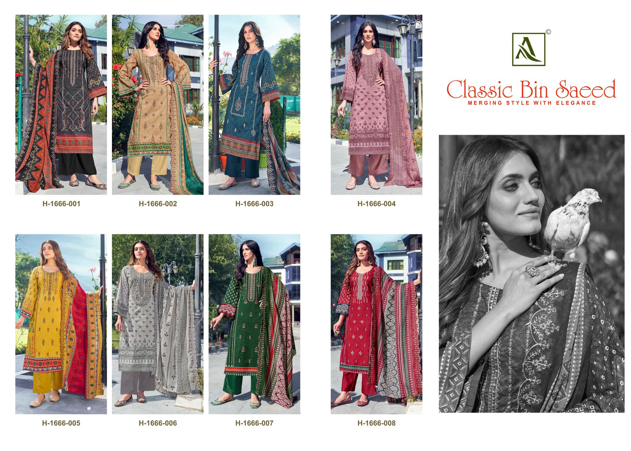 Alok Classic Bin Saeed ladies dress materials wholesale hyderabad